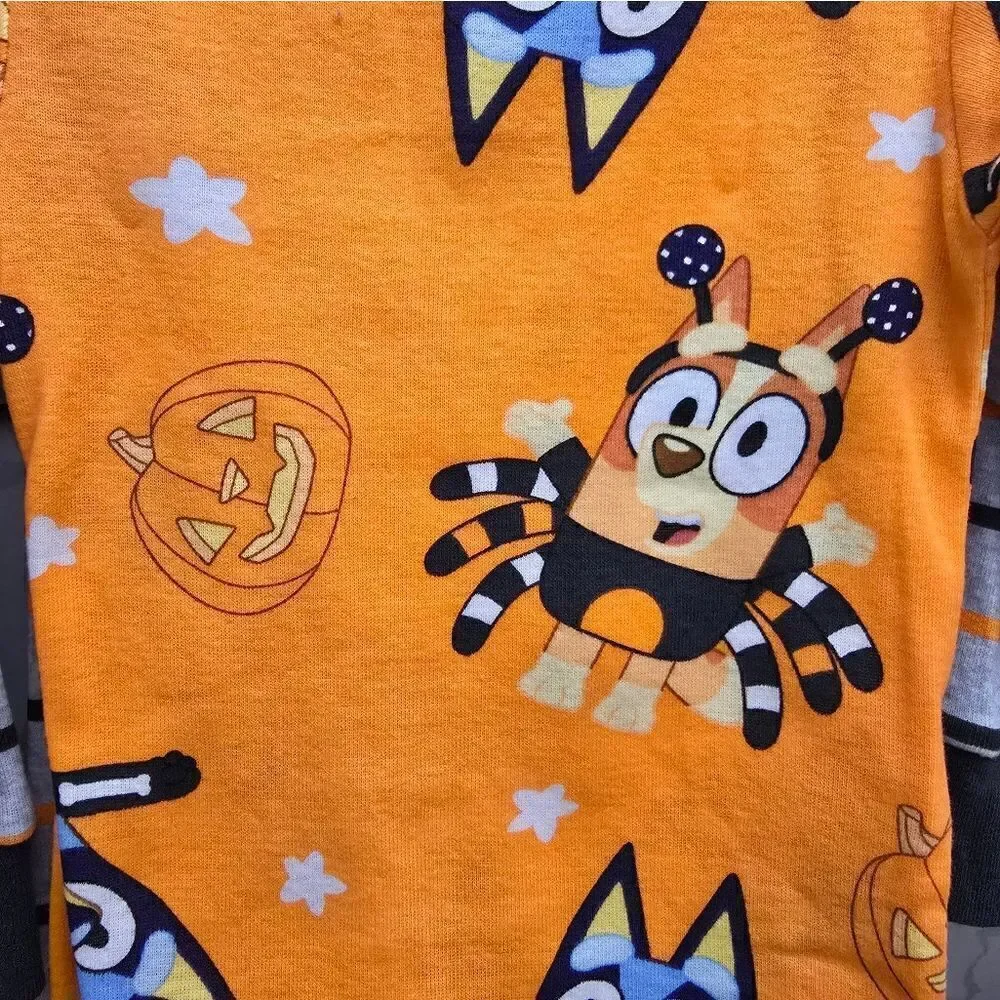 Bluey Halloween Pajamas Set Girl Boy Toddler Bingo Dog Disney Cotton